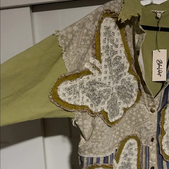 NWT Blue Velvet Butterfly Shacket - Picture 4 of 11